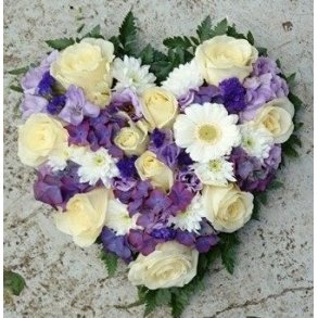 Hvit og lilla hjerte