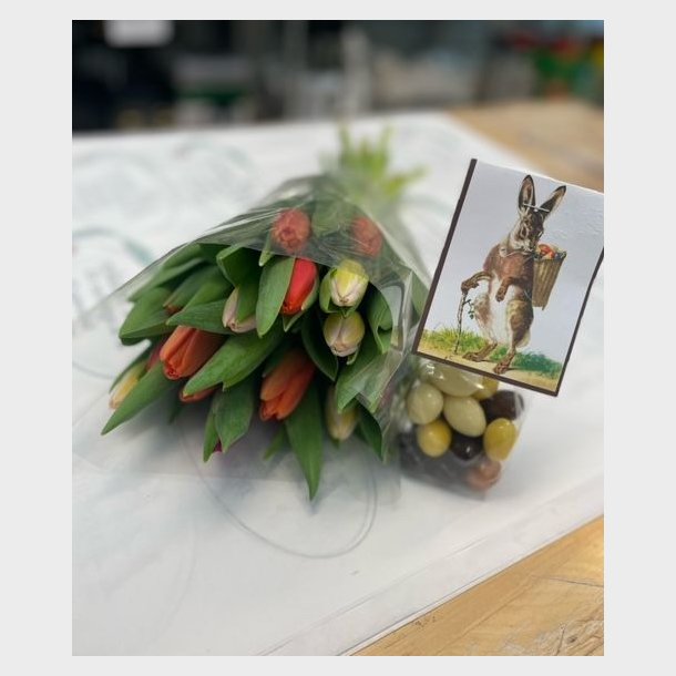 Tulipangave med sjokolade