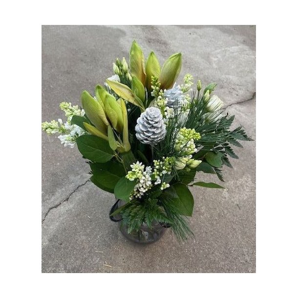 Hvit amaryllisbukett