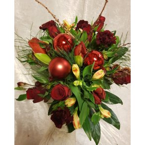 Rd og Hvit julebuket